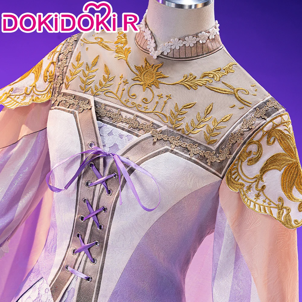 DokiDoki-R Game Anime Cosplay Costume Twilit Fit Purple Sleeve Cap - Image 3