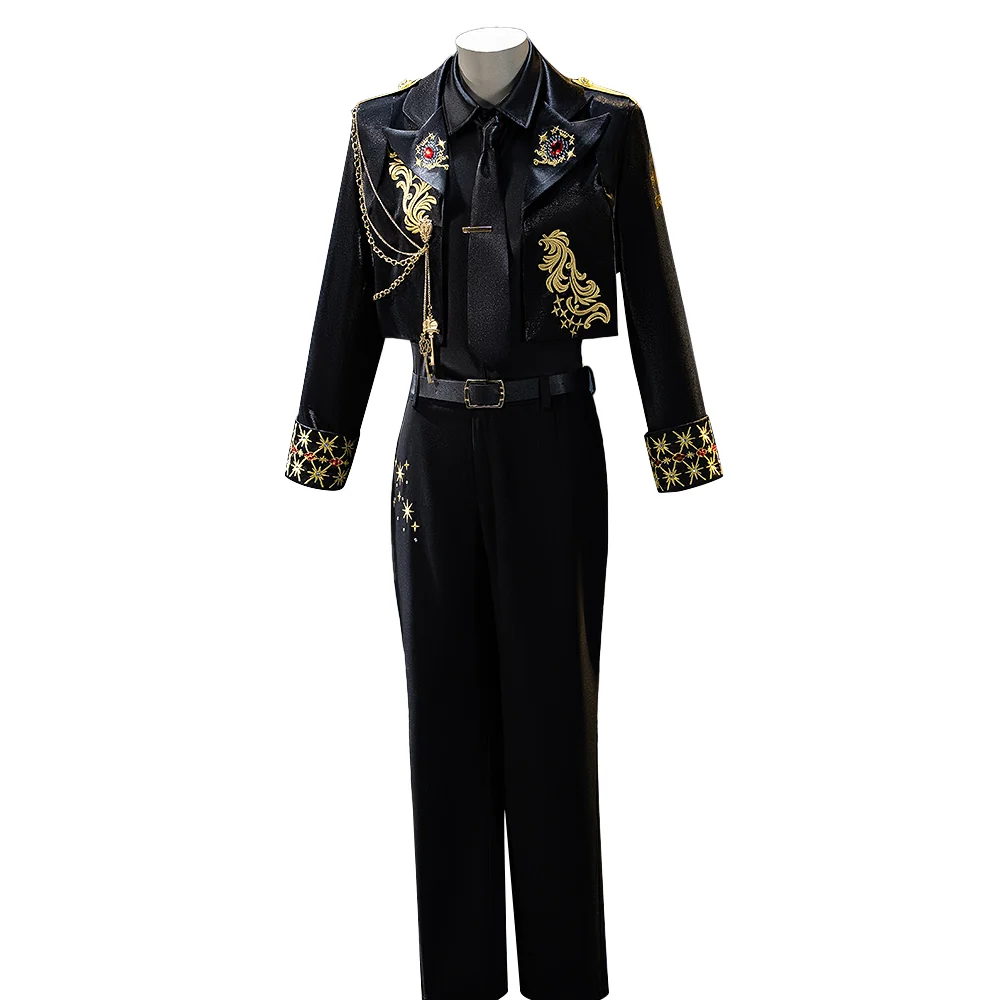 【In Stock】【Size S-3XL】DokiDoki-R Game Cosplay 5th Anniversary Costume Black Suit - Image 12