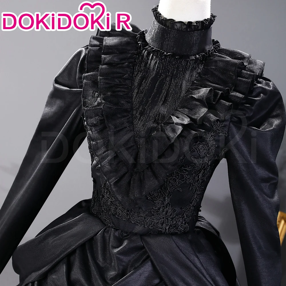 【Size S-3XL】DokiDoki-R Game Cosplay Black Dress Lolita Halloween - Image 2