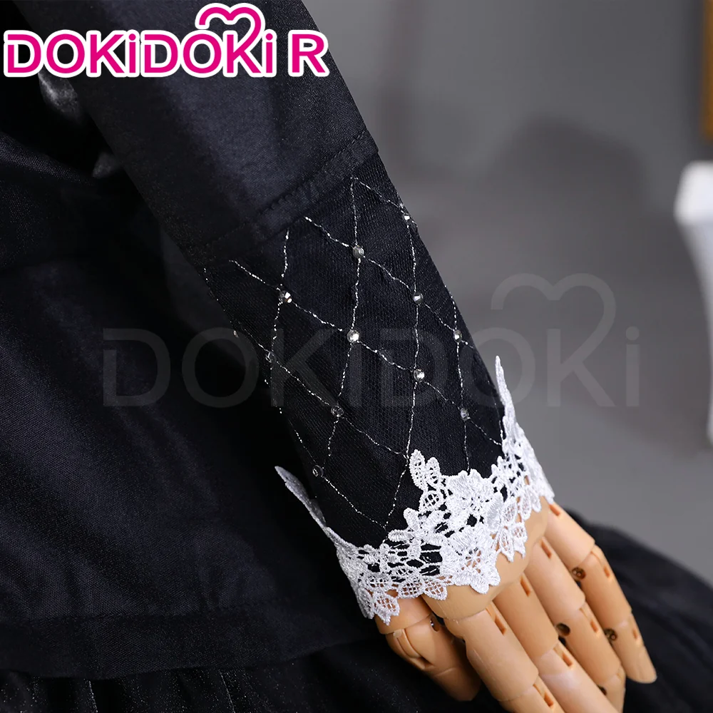 【Size S-3XL】DokiDoki-R Game Cosplay Black Dress Lolita Halloween - Image 3