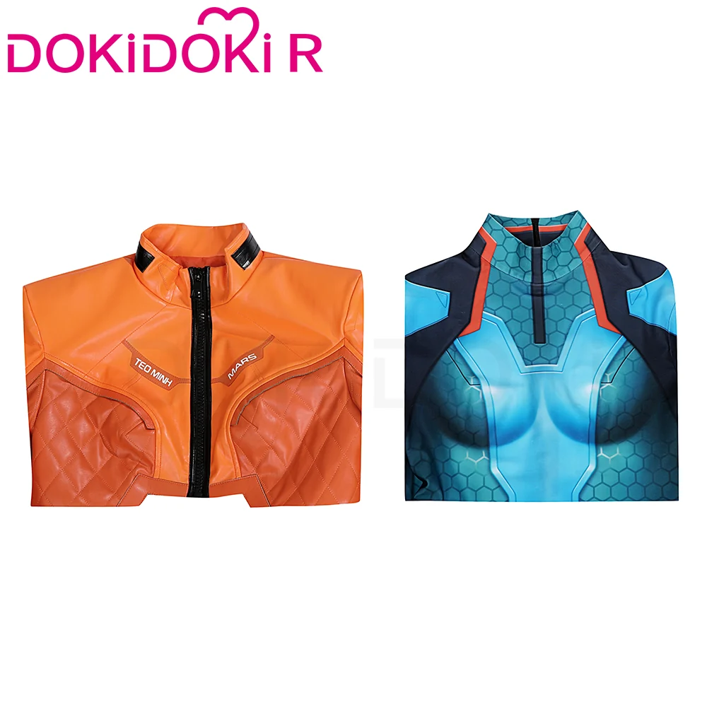 【Partially Ready For Ship】【Size XS-3XL】DokiDoki-R Game Cosplay Blue Tights Costume - Image 4