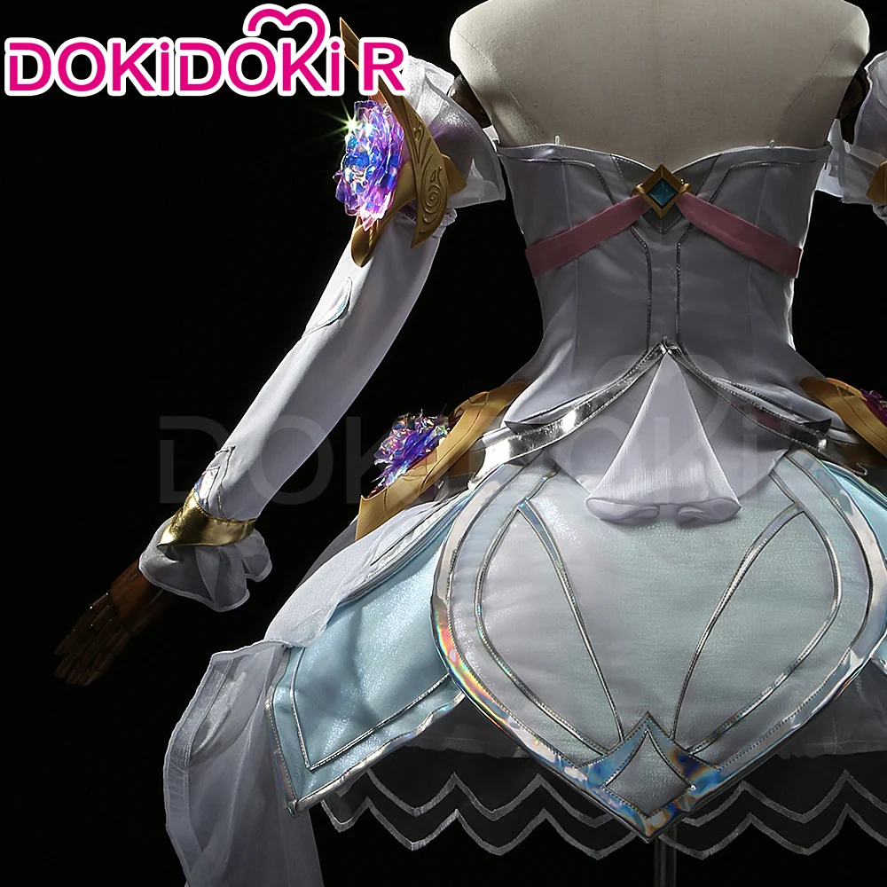 DokiDoki-R Game Cosplay Costume Crystal Rose White Dress - Image 3