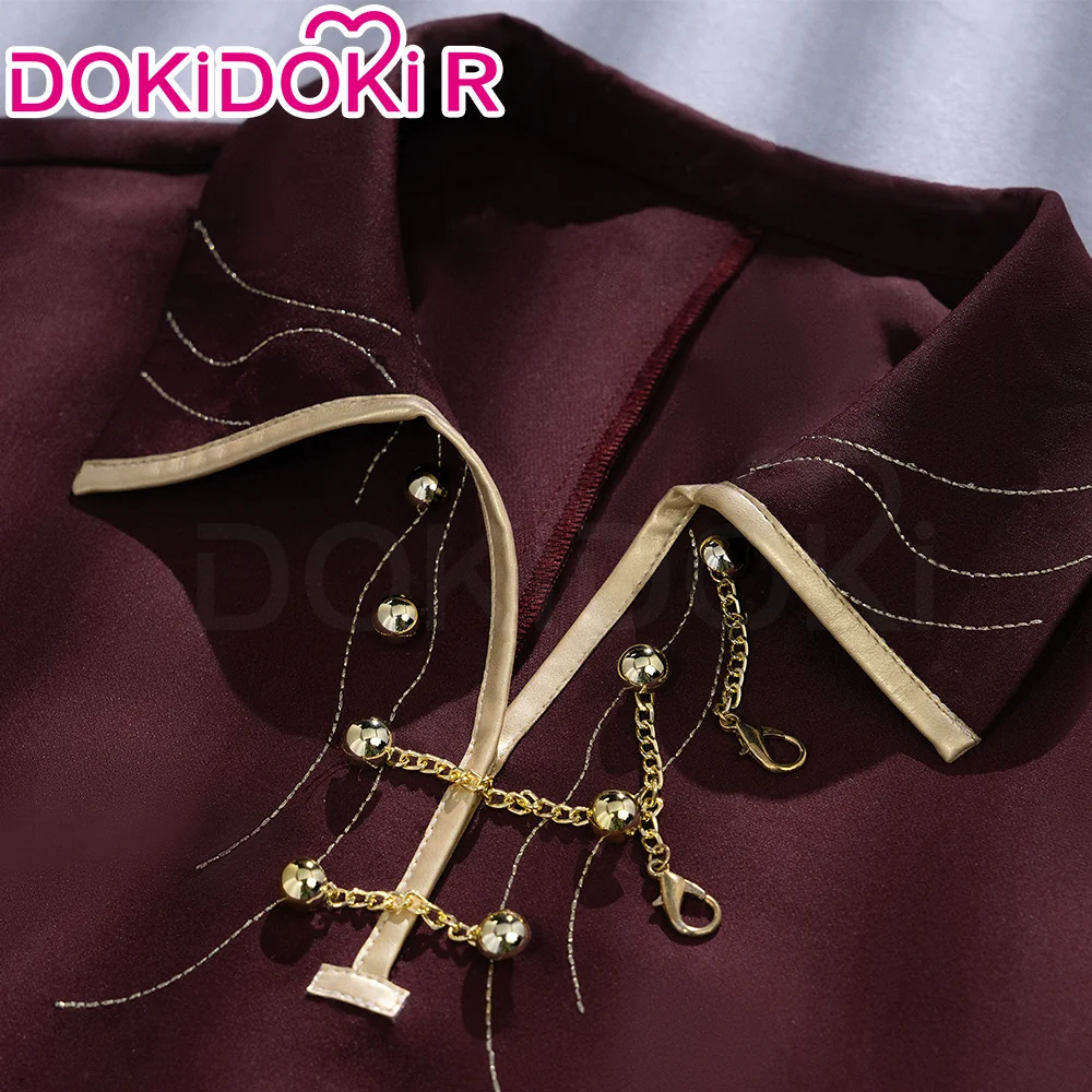 DokiDoki-R Game Cosplay Costume Red Long Coat Suit The Thumb - Image 5