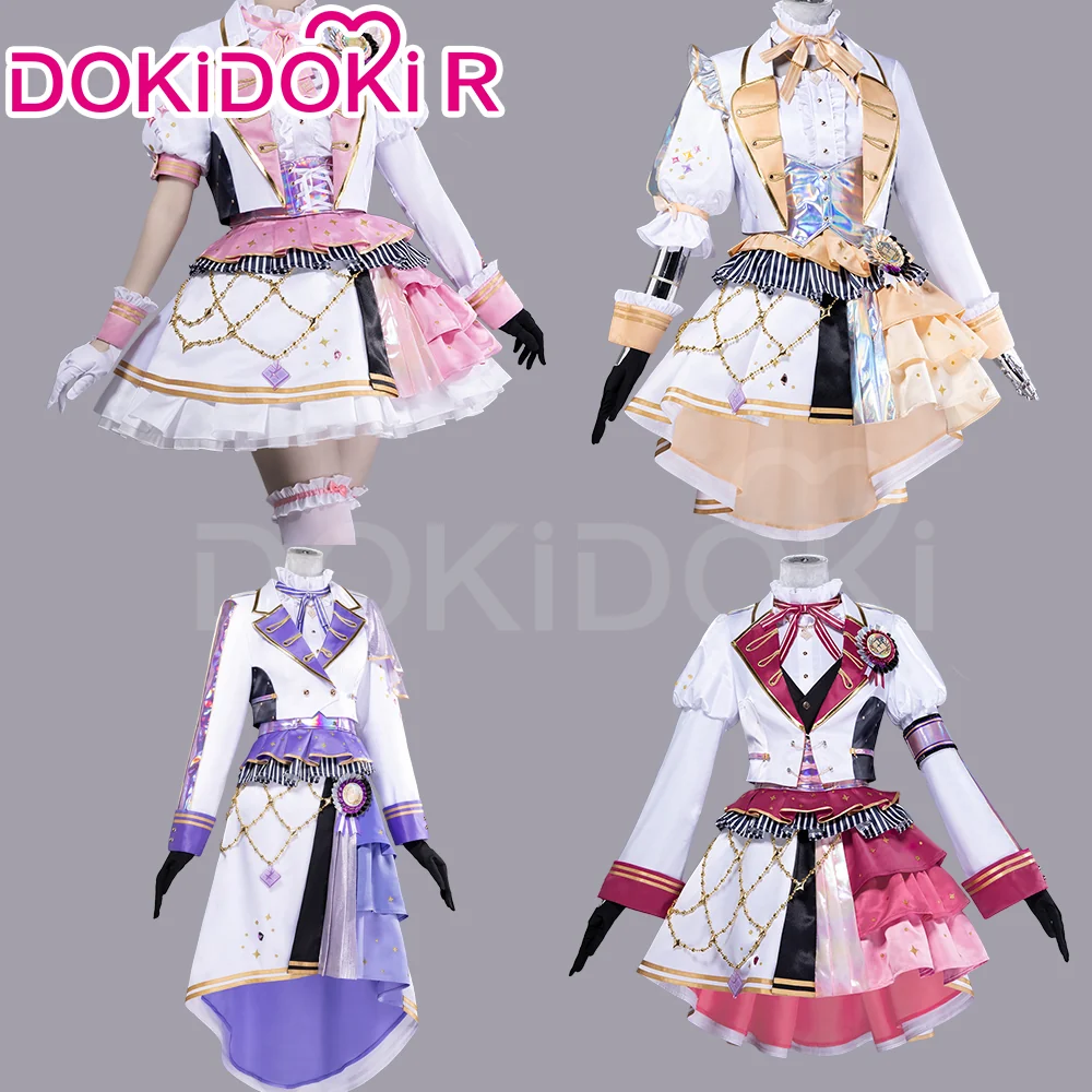 DokiDoki-R Game Cosplay Costume Pink Yellow Purple Red Dress Thanks Festival