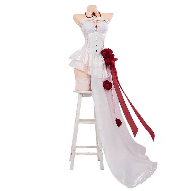 【In Stock】DokiDoki-R Game Cosplay Cosplay White Dress Costume Bonding Chain : Pain Eater - Image 7