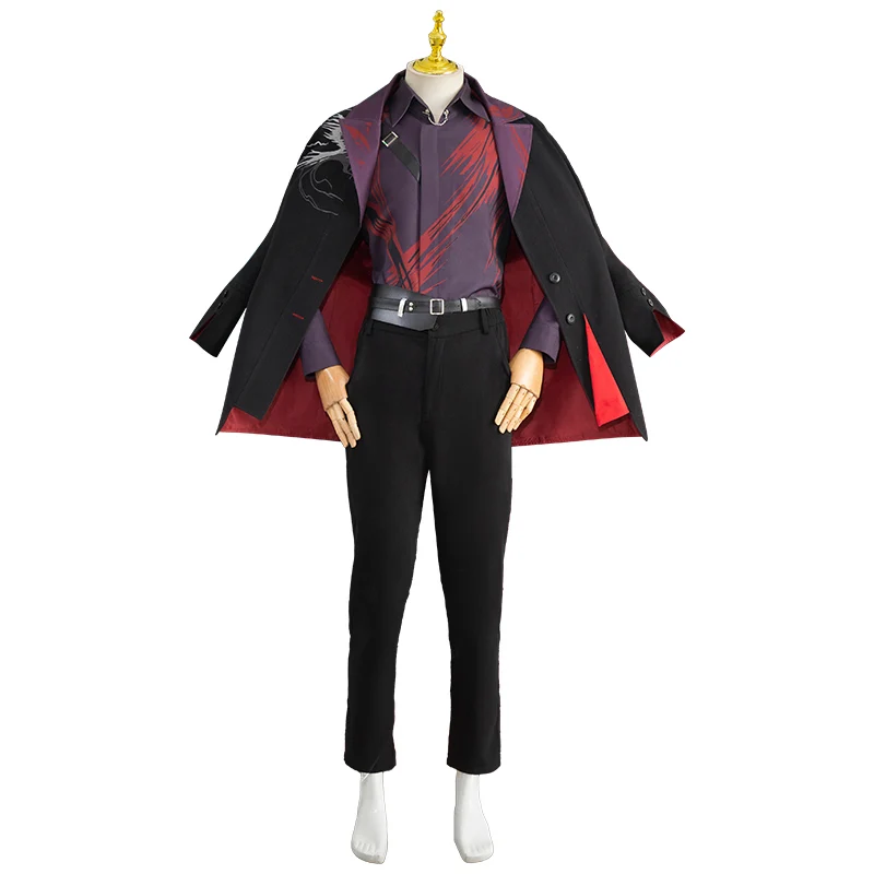 【S Ready For Ship】DokiDoki-R Game Love and Deepspace Cosplay Sylus Costume Black Suit Relentless Conqueror - Image 6