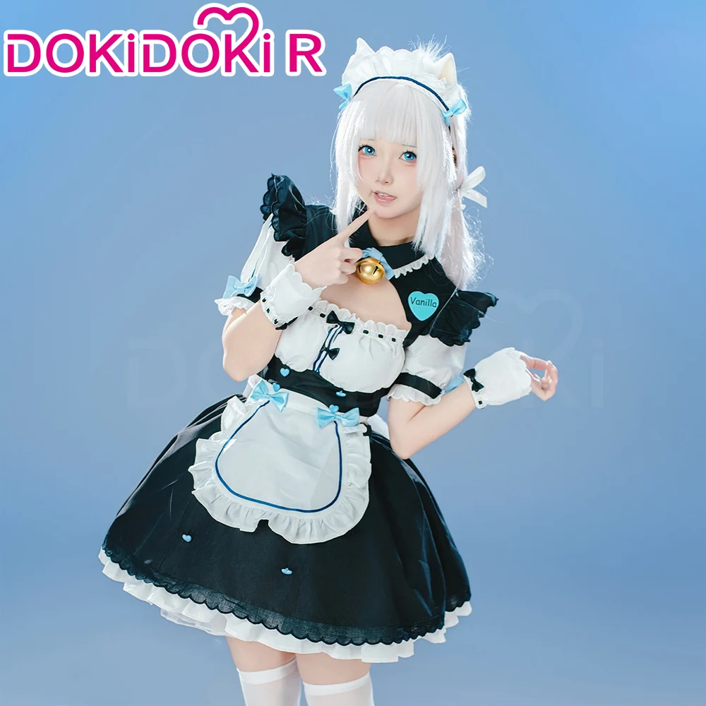 DokiDoki-R Game Nekopara Cosplay Vanilla / Chocola Costume Maid Cute - Image 3