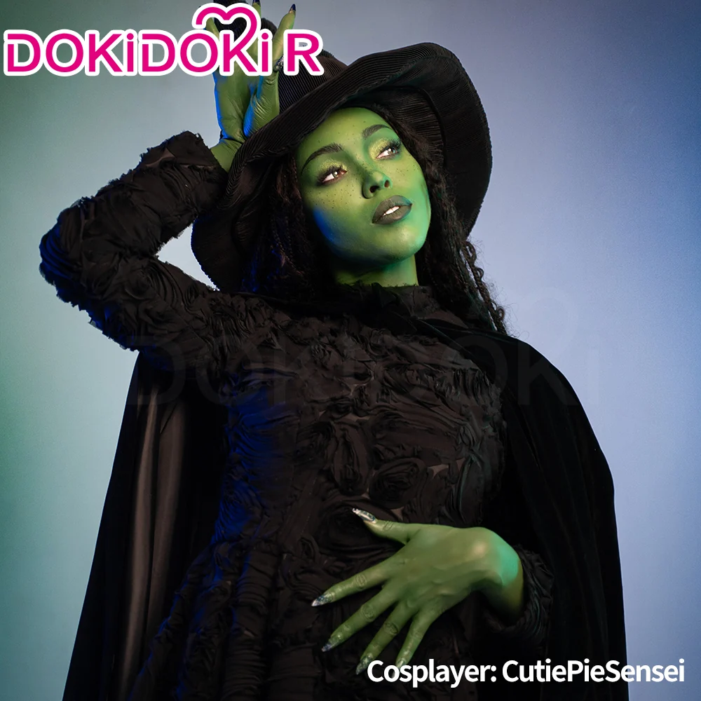 【Ready For Ship】【Last Batch】【Clearance Sale】【Size S-3XL】DokiDoki-R Movie Cosplay Black Witch Costume Dress With Cape / Hat Halloween - Image 5