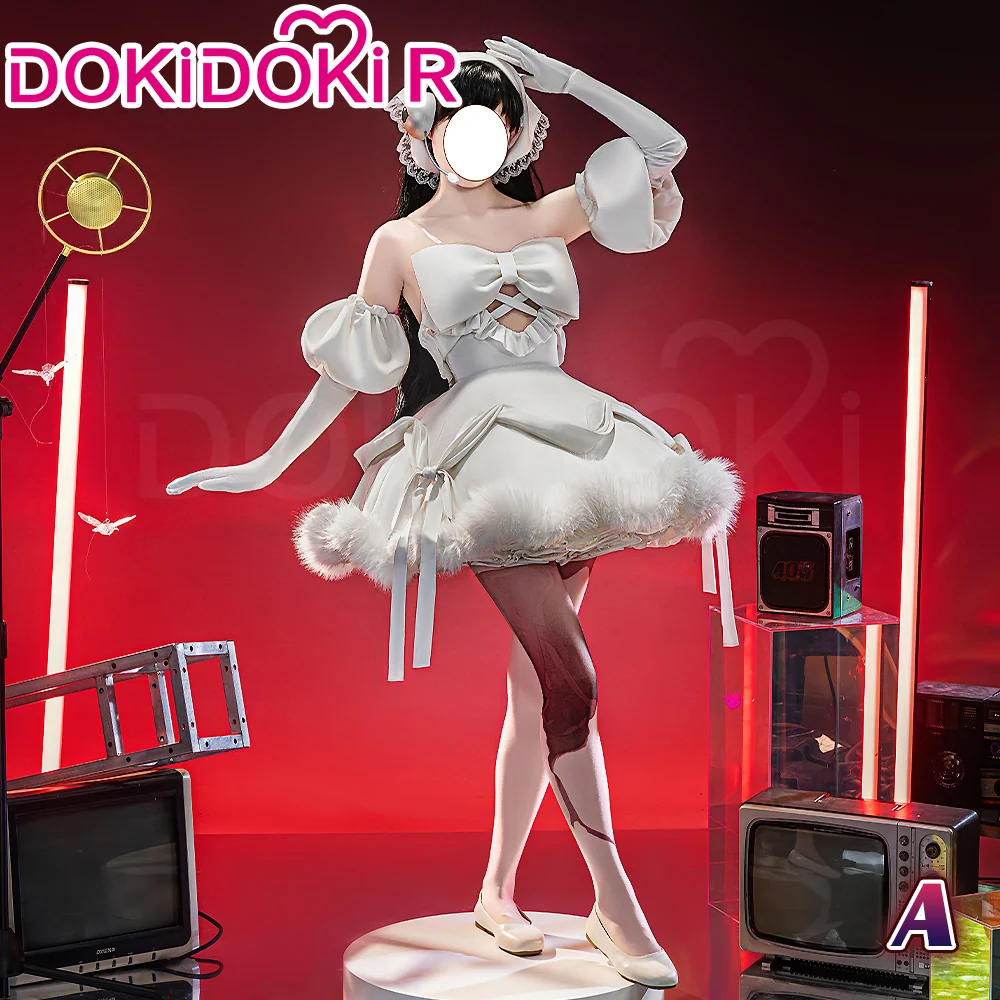 【Size XS-3XL】DokiDoki-R Music Project Cosplay Zombie Idol Costume White Dress Stage Outfit - Image 2