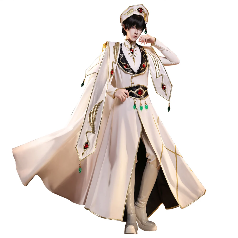 【Ready For Ship】【Size S-2XL】DokiDoki-SR Anime Cosplay Emperor Costume White / Black Uniform King Wear - Image 5