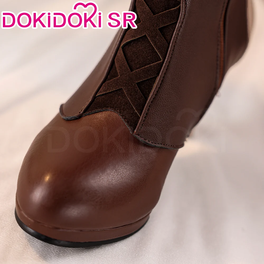 【Ready For Ship】DokiDoki-SR Anime Violet Evergarden Cosplay Violet Shoes Brown Boots - Image 3