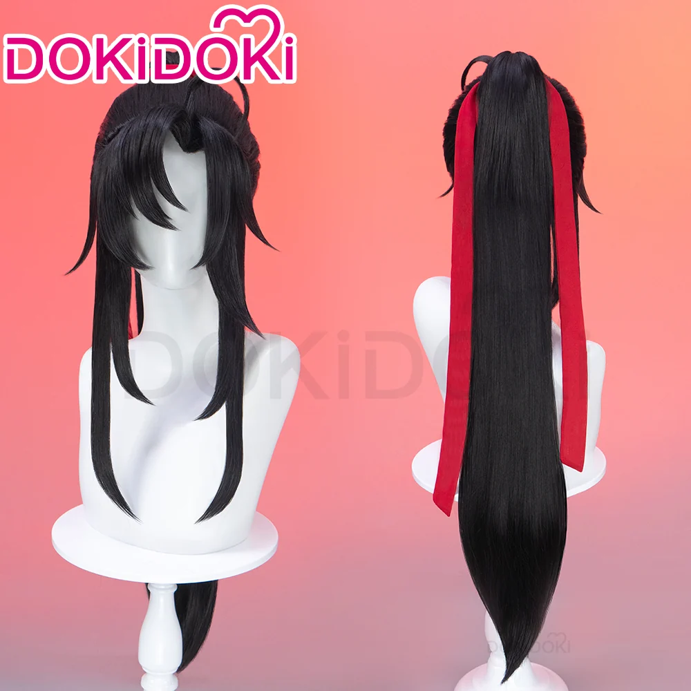 【Ready For Ship】DokiDoki Dao Mo To Shi Cosplay Shounen Wei Wu Xian Teenager Ver Mo Dao Zu Shi Black Long Wig Men / Hairband MDZS