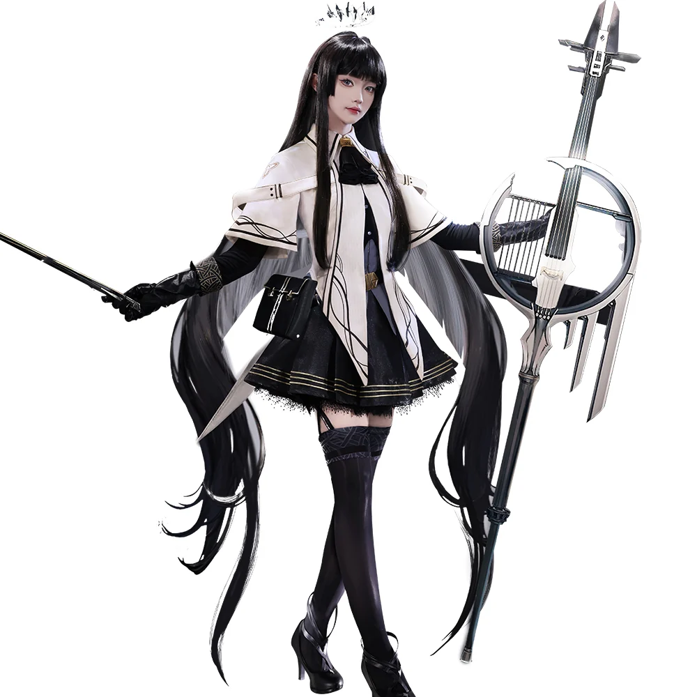 DokiDoki-SR Game Arknights Cosplay Virtuosa Arturia Giallo Costume / Shoes - Image 6