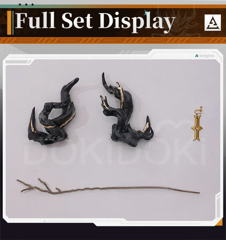 DokiDoki-SR Game Arknights Cosplay Wang Costume / Horn - Image 7