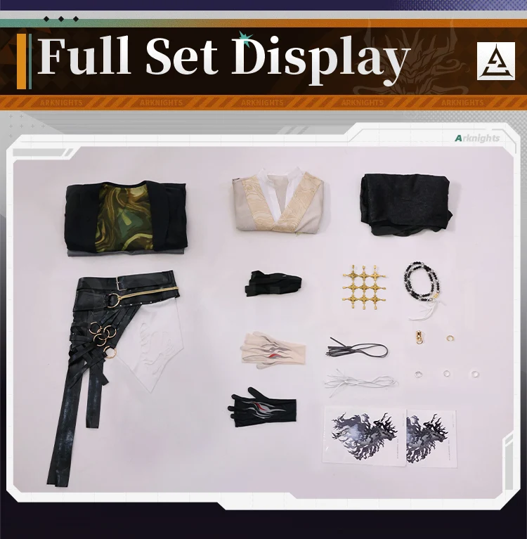 DokiDoki-SR Game Arknights Cosplay Wang Costume / Horn - Image 8
