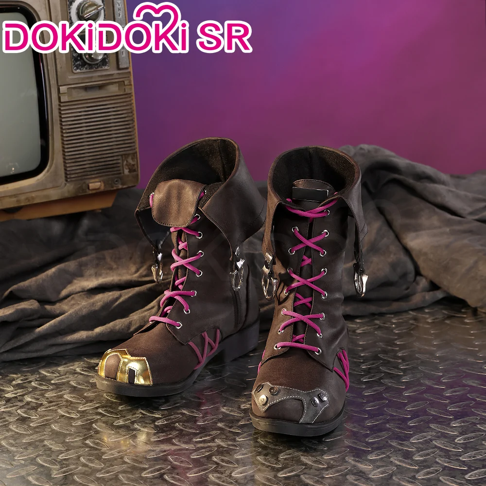【Ready For Ship】【Last Batch】DokiDoki-SR Game Cosplay Female Shoes Brown Boots - Image 3