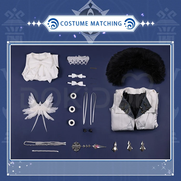 【Ready For Ship】DokiDoki-SR Game Genshin Impact Fatui Harbinger Cosplay Columbina Cosplay Costume - Image 6