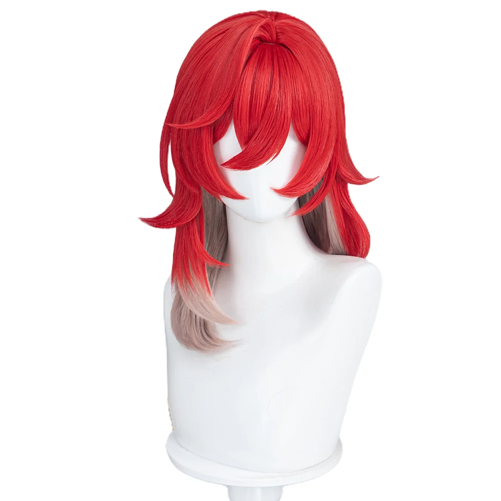 DokiDoki Game Honkai: Star Rail Cosplay Himeko · Nova Wig Long Curly Red Black Gradient Hair Young version Wig Short Curly Red Brown Gradient Hair Murata Himeko - Image 11