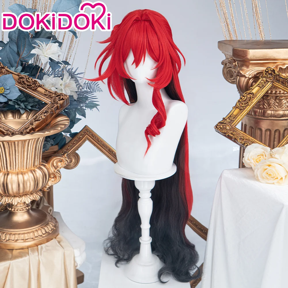 DokiDoki Game Honkai: Star Rail Cosplay Himeko · Nova Wig Long Curly Red Black Gradient Hair Young version Wig Short Curly Red Brown Gradient Hair Murata Himeko - Image 3