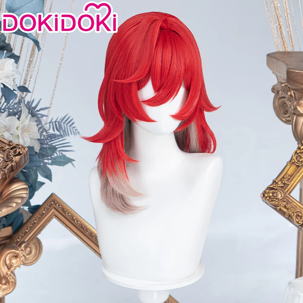 DokiDoki Game Honkai: Star Rail Cosplay Himeko · Nova Wig Long Curly Red Black Gradient Hair Young version Wig Short Curly Red Brown Gradient Hair Murata Himeko - Image 9