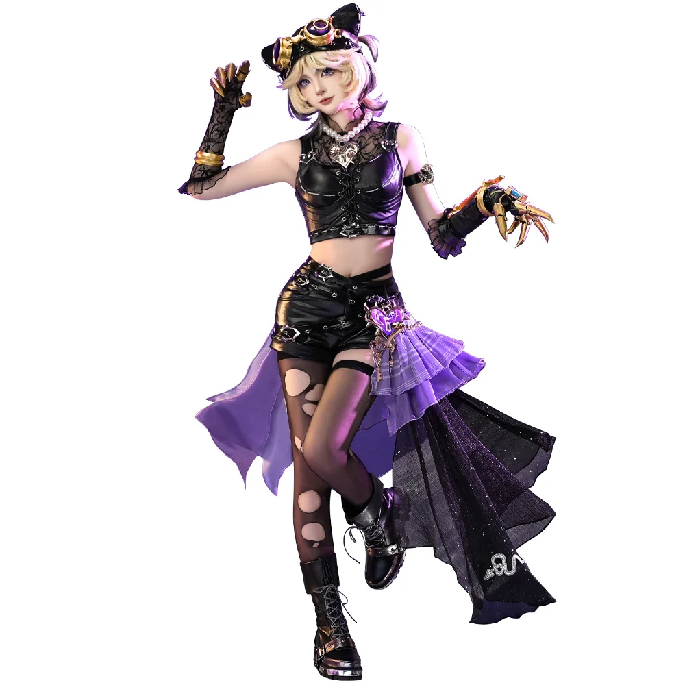 DokiDoki-SR Game Identity V Cosplay Mechanic LOCK CORE Costume Composer idv Farewell Phantom Girl - Image 5