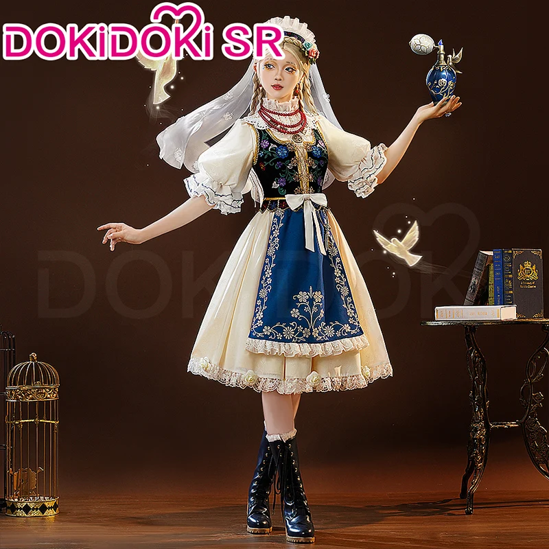 DokiDoki-SR Game Identity V Cosplay Perfumer Vera Nair Costume / Wig Judith the Dove
