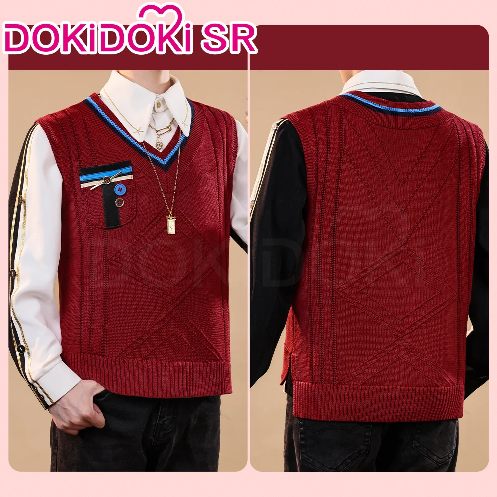 【Ready For Ship】DokiDoki-SR Game Love and Deepspace Cosplay Rafayel Costume Red Maple Leaves Red Sweater - Image 2
