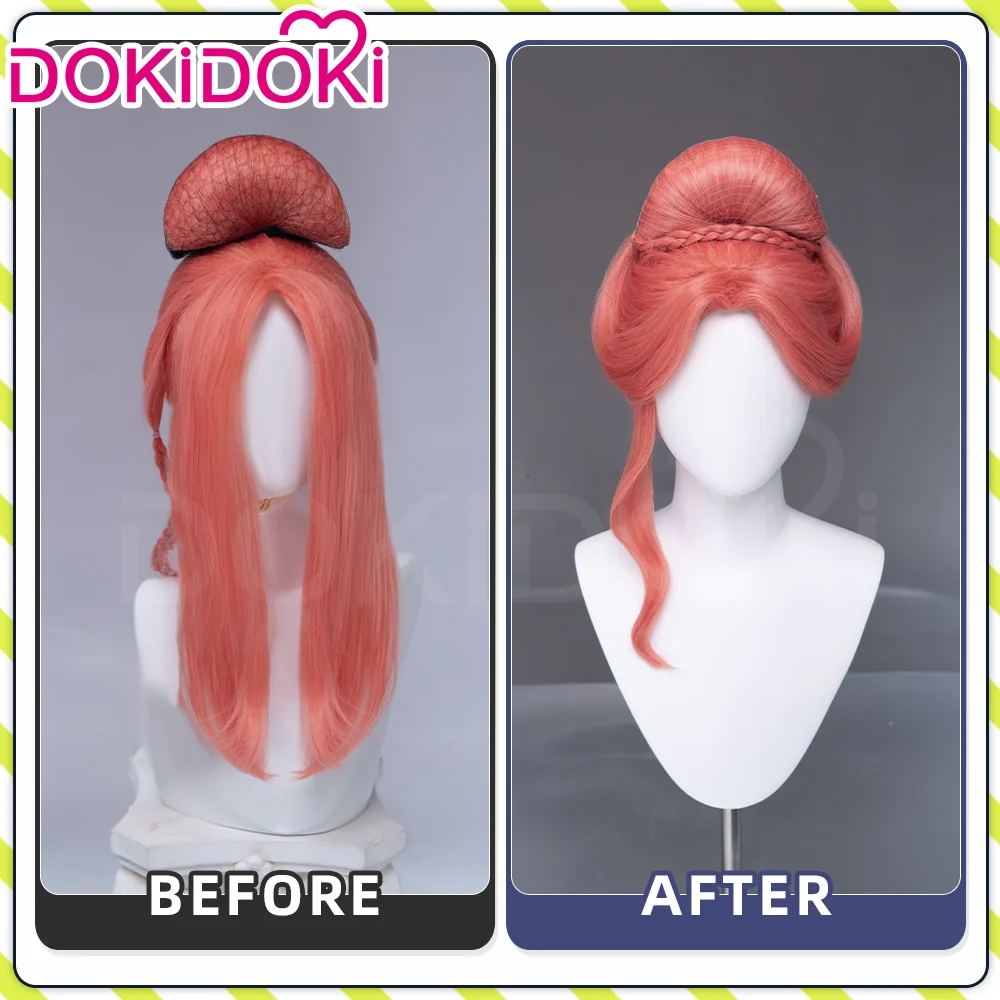 DokiDoki The Apothecary Diaries Cosplay Gyokuyou Wig Red Hair High Bun - Image 2