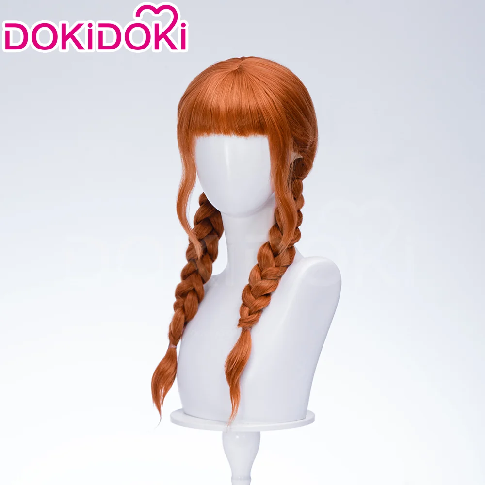 【Ready For Ship】DokiDoki TV Season 2 Cosplay Wig Long Orange Double Ponytails Hair - Image 2