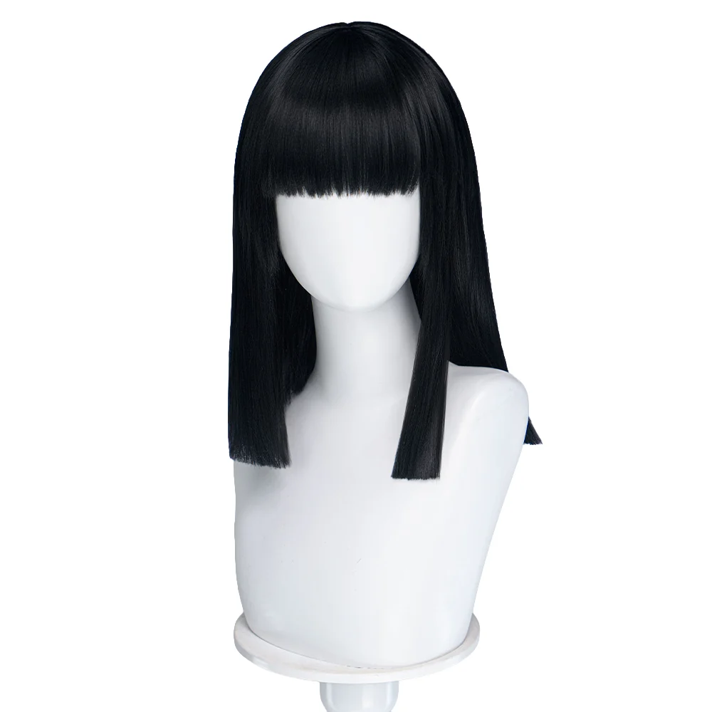 DokiDoki TV Series Cosplay Wig Long Straight Black Hair - Image 5