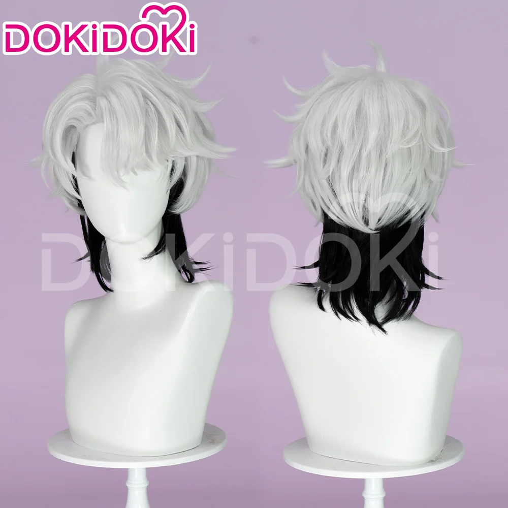 【Ready For Ship】DokiDoki Virtual Idol PLAVE Cosplay Eunho Wig Short Straight Silver Black Hair Do Eunho
