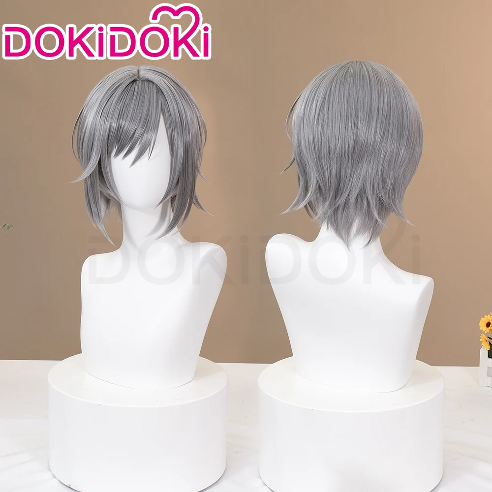 【Ready For Ship】DokiDoki Prooject Sekaai Colorful Staage! Cosplay Hinomorii Shihoo Wig Short Straight Silver Hair  Leo/need