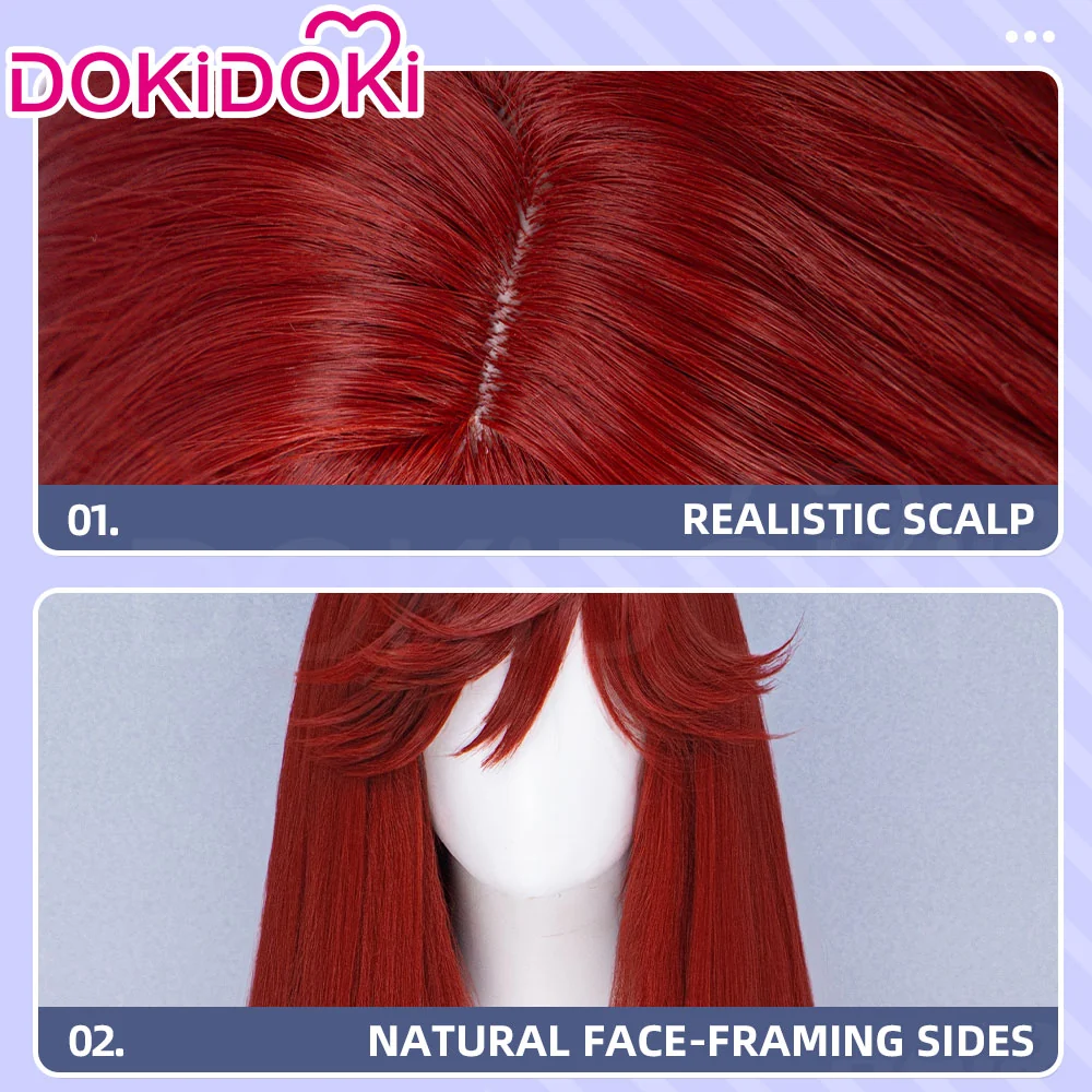 【Ready For Ship】DokiDoki Anime GACHIAKUTA Cosplay Riyo Reaper Wig Long Red Hair Fishtail Braid - Image 18