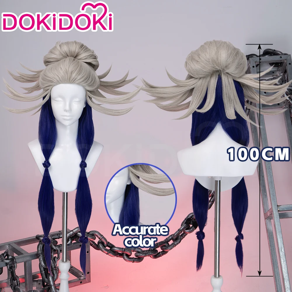 【EU Local Shipping】【Front Lace】DokiDoki Anime GACHIAKUTA Cosplay Tamsy Caines Wig Long Blond Navy BlueHair - Image 2