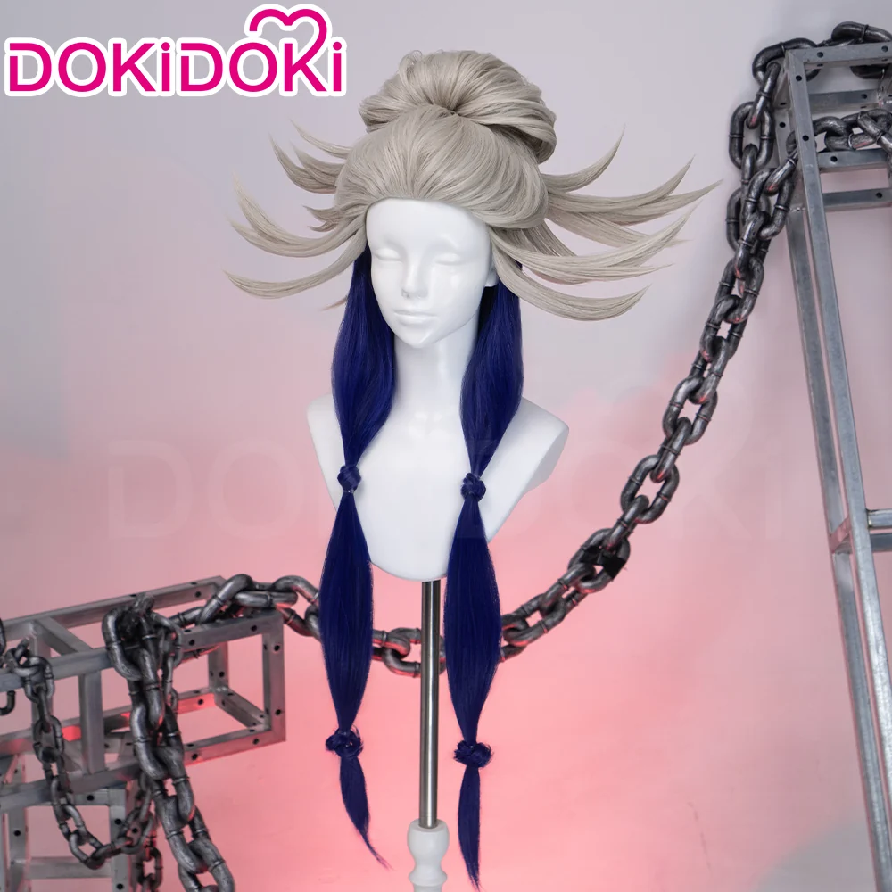 【EU Local Shipping】【Front Lace】DokiDoki Anime GACHIAKUTA Cosplay Tamsy Caines Wig Long Blond Navy BlueHair - Image 4