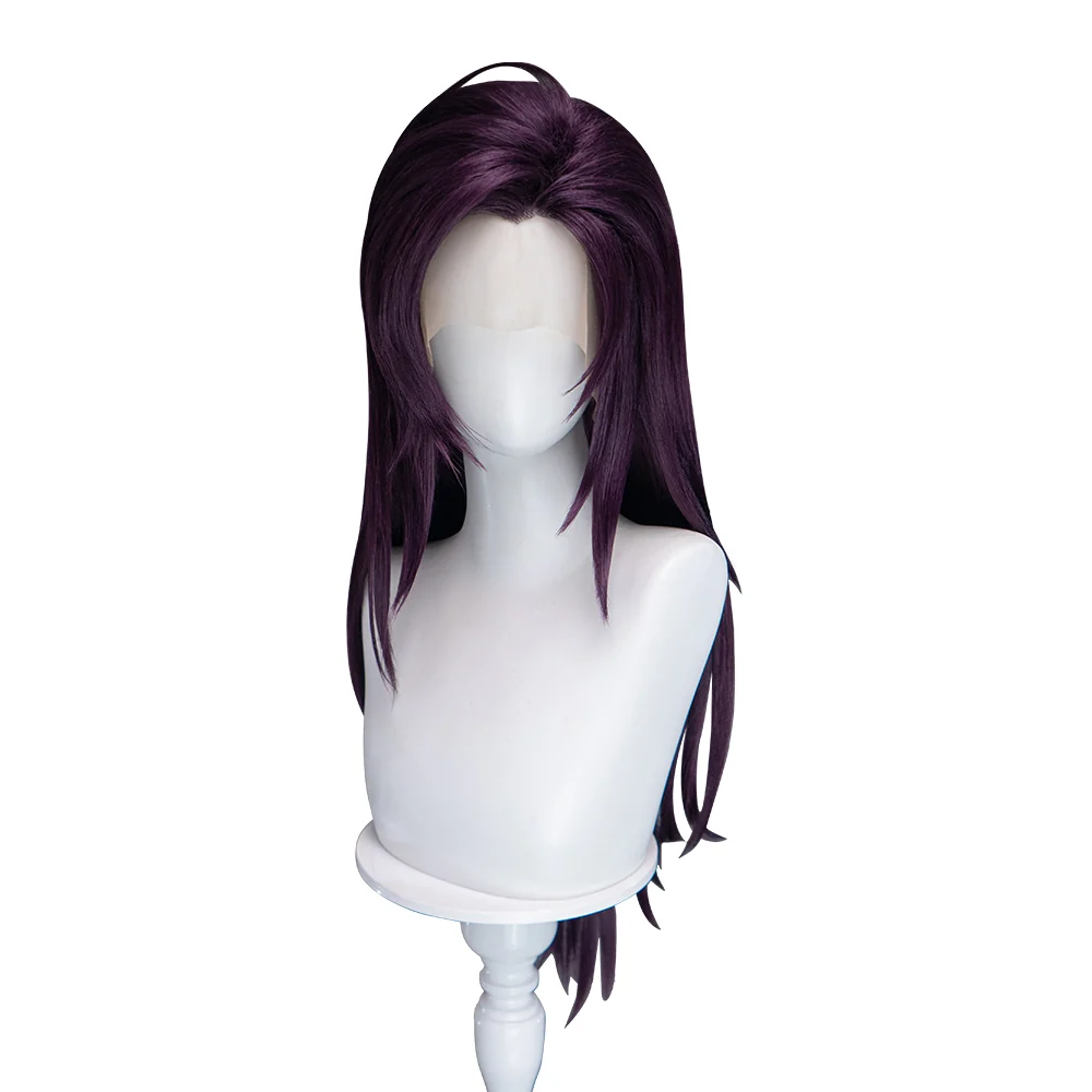 【Ready For Ship】【Front Lace】DokiDoki Game Cosplay Long Straight Purple Hair - Image 5