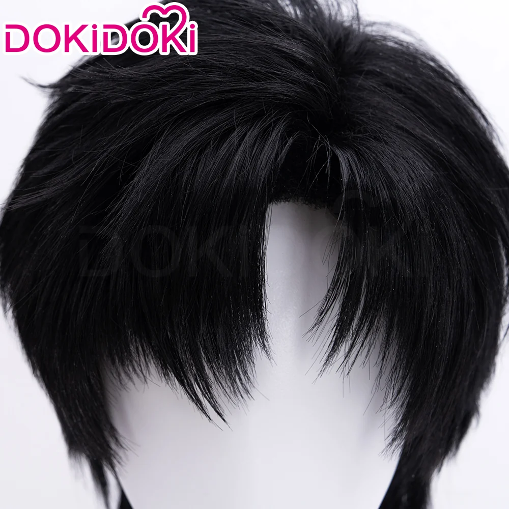 【Partially Ready For Ship】【Small Area Front Lace】DokiDoki Game Light and Night Cosplay Zayne / Osborn Wig / Glasses / Ears Short Straight Black Hair Xiao Yi Mullet Silent Radiance - Image 15