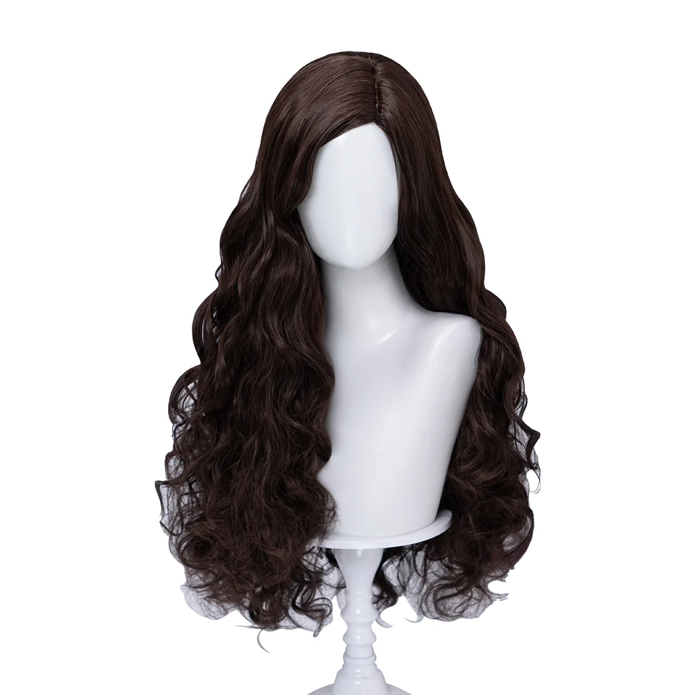 【Ready For Ship】【Front Lace】DokiDoki Movie Cosplay Women Wig Long Cuely Black Hair Braid - Image 10