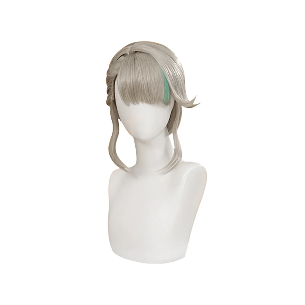 DokiDoki Game Genshin Impact Cosplay Fontaine  Lynette Wig Silver Cute Green Hight Hair/ Wefts/Tattoo Sticker - Image 10