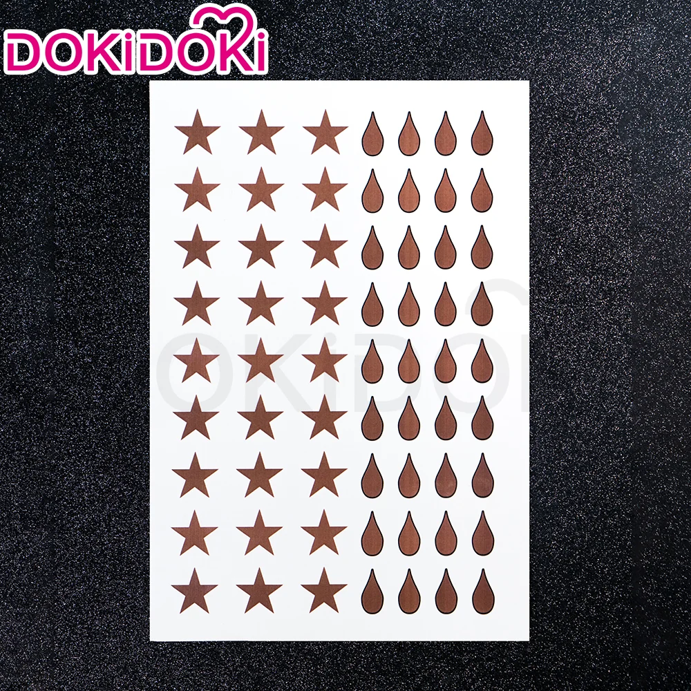 DokiDoki Game Genshin Impact Cosplay Fontaine  Lynette Wig Silver Cute Green Hight Hair/ Wefts/Tattoo Sticker - Image 13