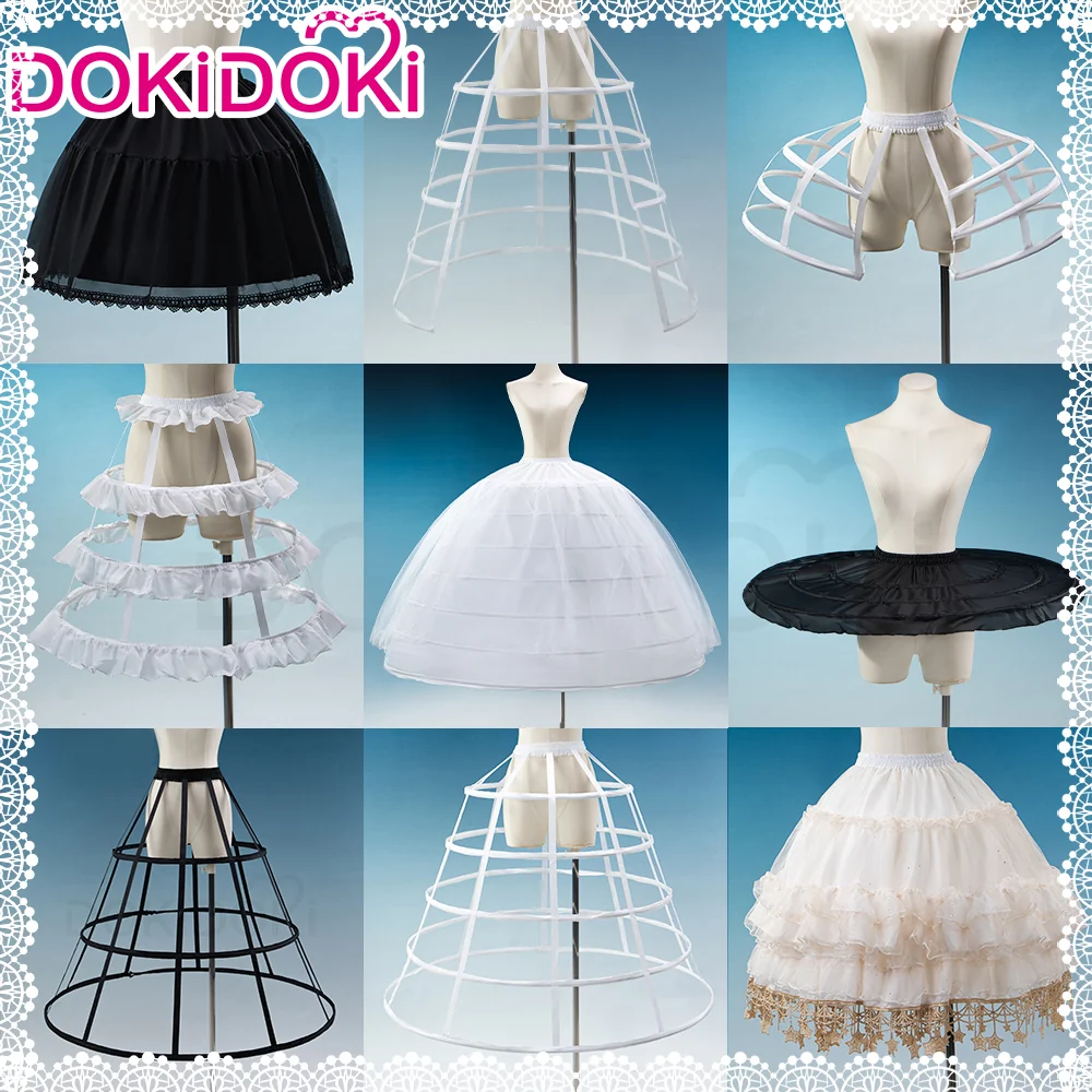 【Hoop Skirt Petticoat】【In Stock】DokiDoki Black / White Bustle Underskirt Cage Hoop Skirt Petticoat Disc Hoop Skirt Petticoat Extra Large Wedding Hoop Cosplay Lolita Dress - Image 2