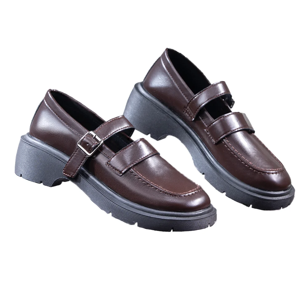 DokiDoki Anime Game Cosplay Brown Shoes College Uniform Shoes - Image 4