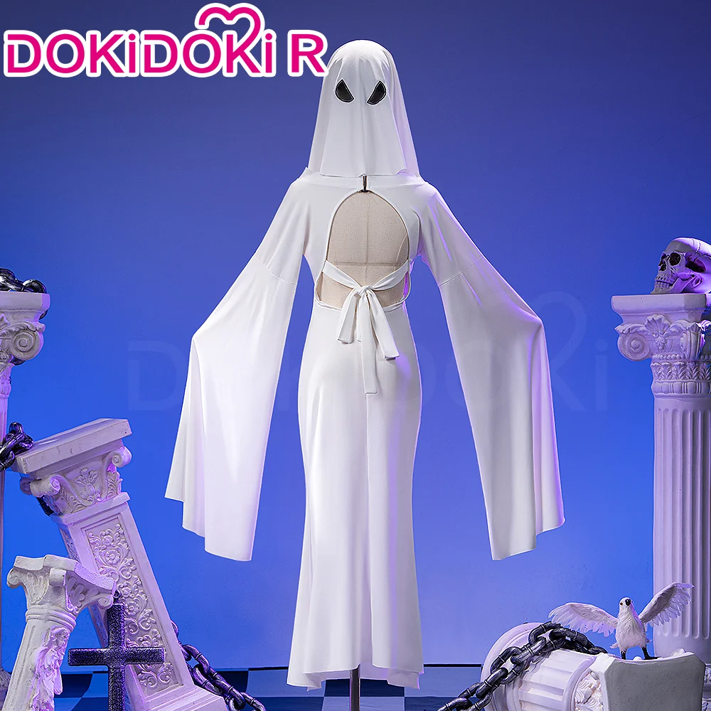 【In Stock】DokiDoki-R Cosplay Ghost Lady White Costume Bodysuit Halloween - Image 3