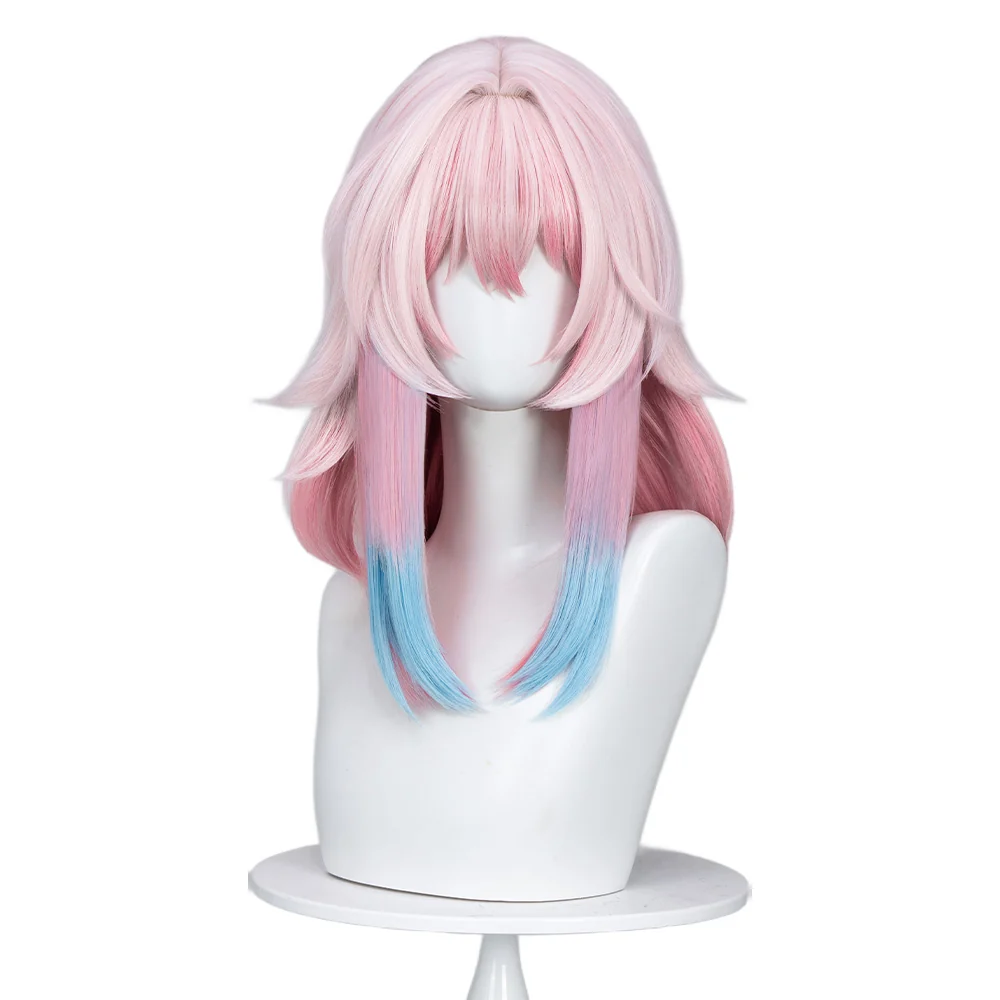 【Partially Ready For Ship】DokiDoki Game Honkai: Star Rail Cosplay March 7th Wig / Earclip Short Pink Nascent Spring - Image 14
