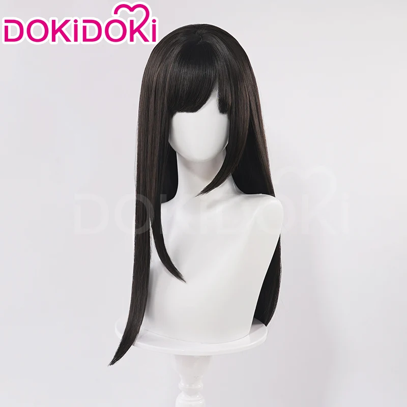 【Partially Ready For Ship】DokiDoki Game Love And Deepspace Cosplay Main Character Wig / Earrings /Ear Clips  Long Straight Pink/ Dark Green/ Black Hair Protagonist  MC - Image 8