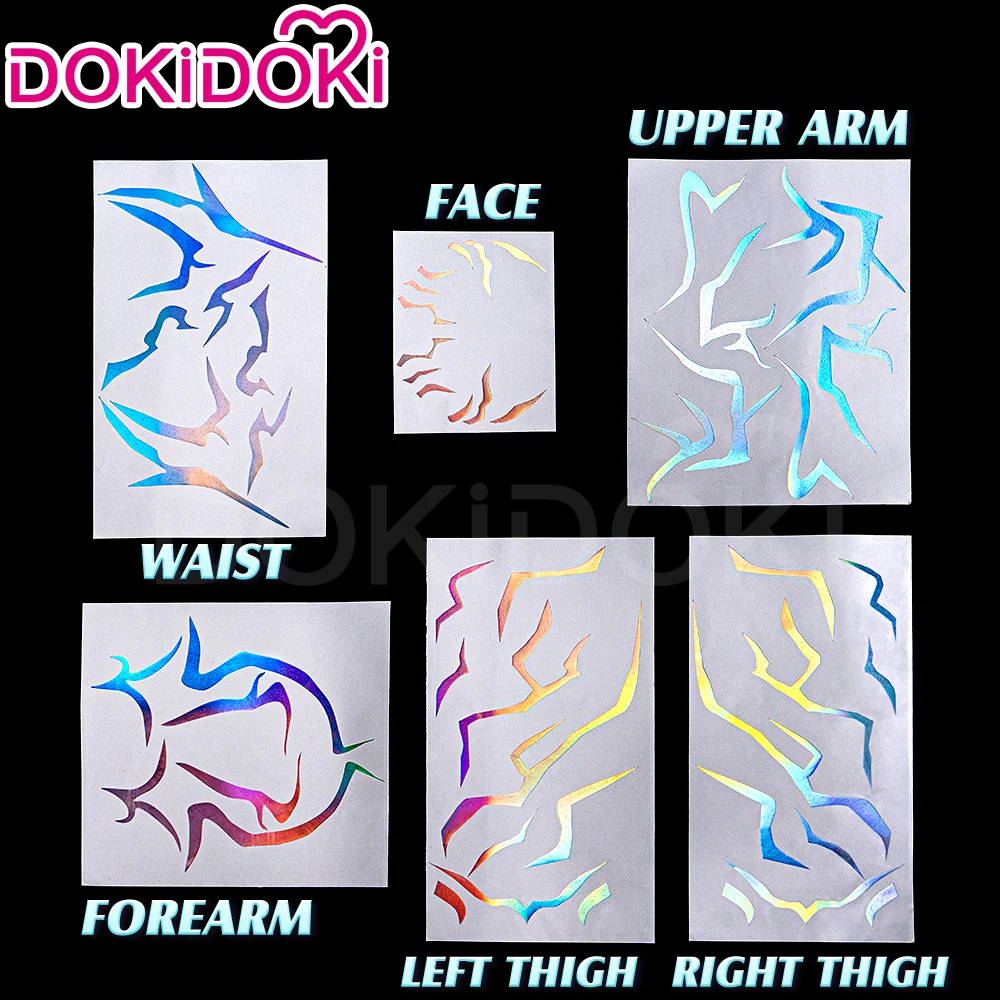 【In Stock】DokiDoki Movie Anime KPOP KILLER Cosplay Tattoo Laser Heat Transfer Version Holographic Patterns