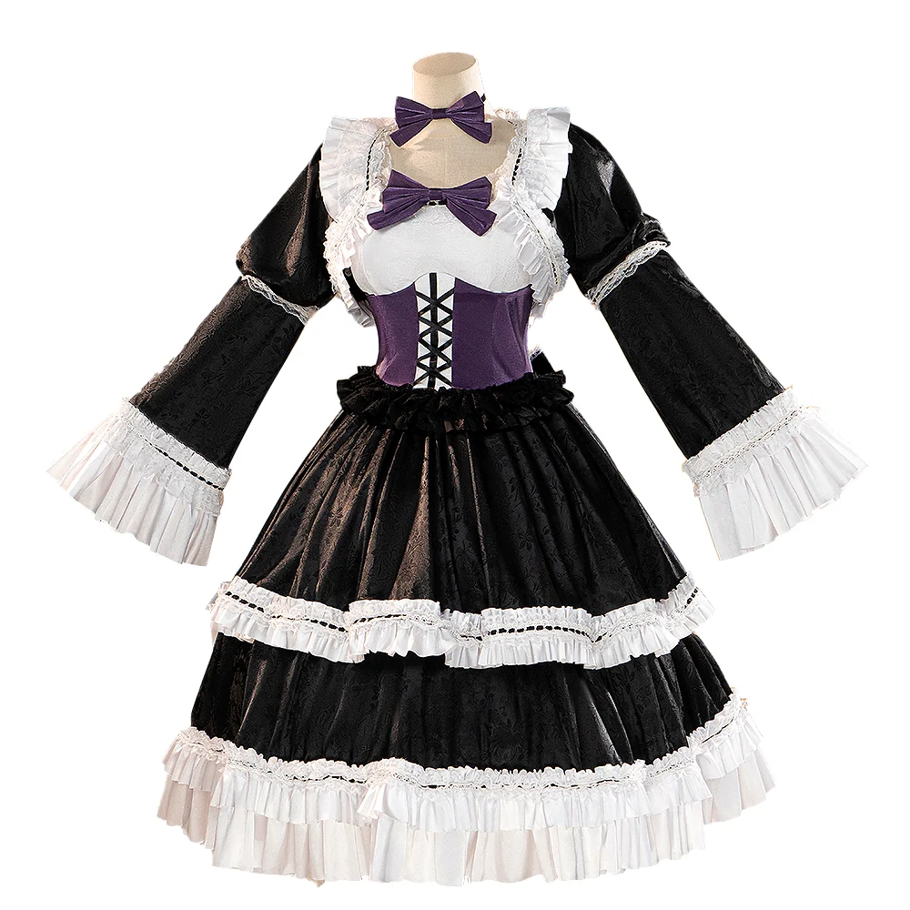 【In Stock】【Size S-2XL】【In Stock】DokiDoki-R Anime Cosplay Costume Women Black Dress - Image 5