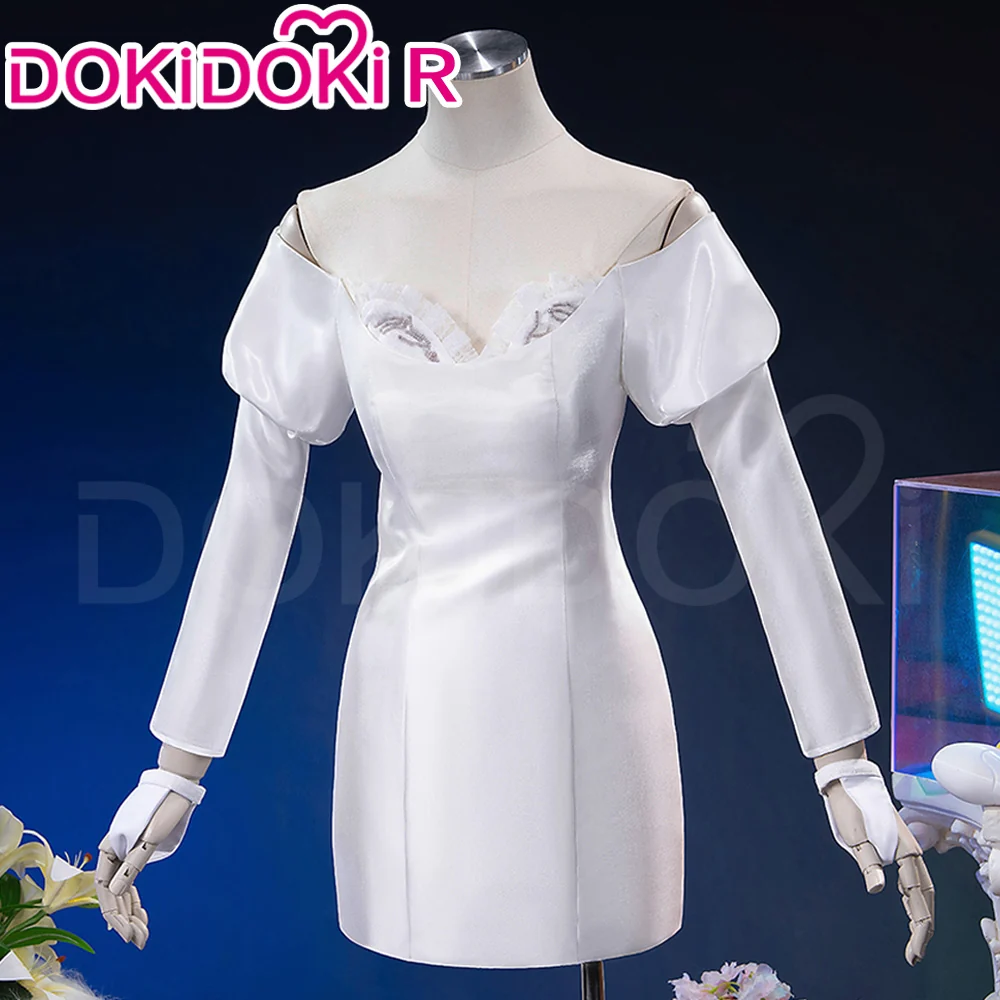 【In Stock】DokiDoki-R Music Project Cosplay Costume White Dress Cafe Collaboration Fading Youth