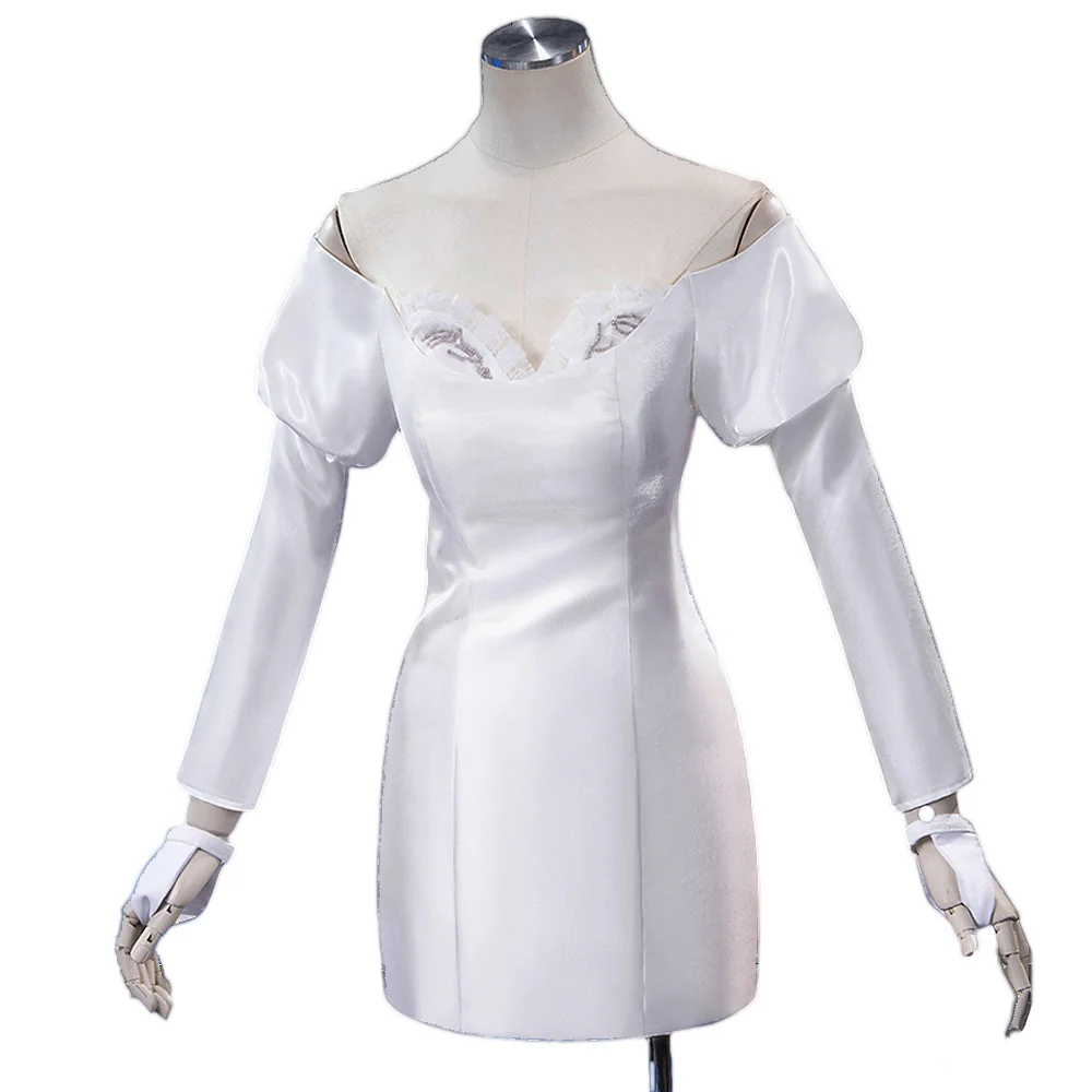 【In Stock】DokiDoki-R Music Project Cosplay Costume White Dress Cafe Collaboration Fading Youth - Image 6