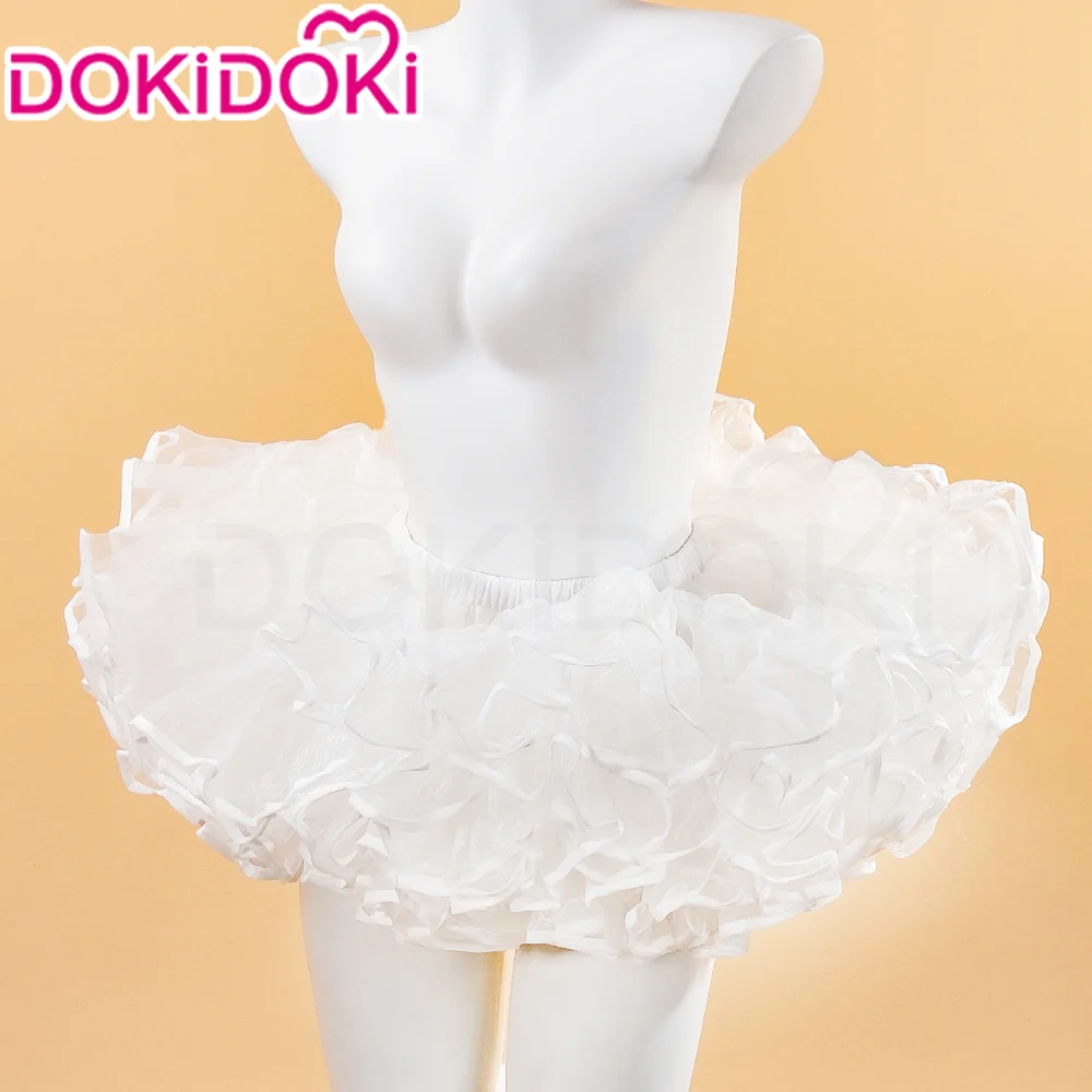 【US LOCAL SHIPPING 】DokiDoki White  IDOL Dress Petticoat Bustle Underskirt